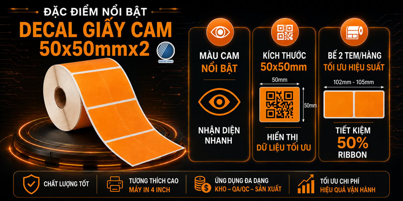 Tem decal giấy 50x50mmx2 giải pháp phân loại trực quan Tem decal giấy 50x50mmx2 giải pháp phân loại trực quan