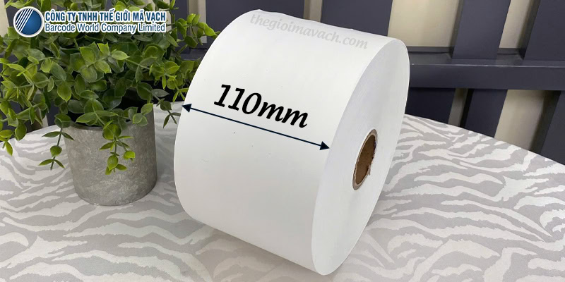 Tem vải Ruban NT003C khổ ngang 110mm, cuộn 200m liên tục Tem vải Ruban NT003C khổ ngang 110mm, cuộn 200m liên tục