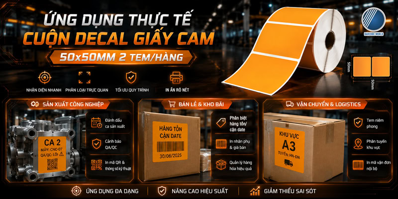 Ứng dụng thực tế của decal giấy 50x50mmx2 Ứng dụng thực tế của decal giấy 50x50mmx2