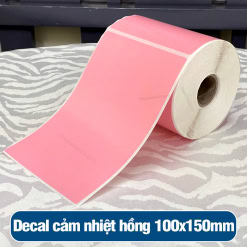 Decal cảm nhiệt màu hồng 100x150mm