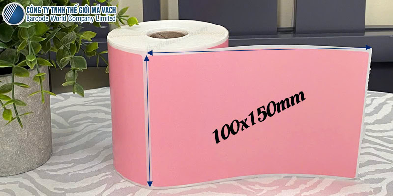 Decal cảm nhiệt màu hồng diện tích in 100x150mm Decal cảm nhiệt màu hồng diện tích in 100x150mm