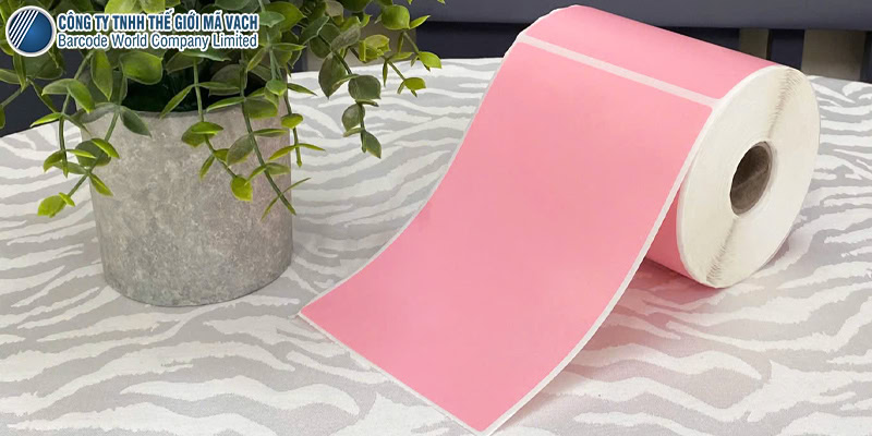 Decal cảm nhiệt màu hồng 100x150mm không dùng mực Decal cảm nhiệt màu hồng 100x150mm không dùng mực