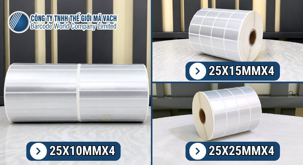 Kích thước giấy in mã vạch 4 tem Kích thước giấy in mã vạch 4 tem