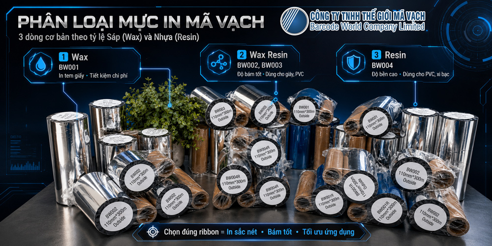 3 loại mực in mã vạch thông dụng 3 loại mực in mã vạch thông dụng