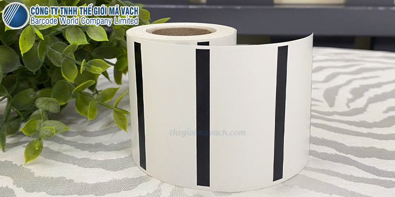 Decal cảm nhiệt 54x25mm cuộn 8m Decal cảm nhiệt 54x25mm cuộn 8m
