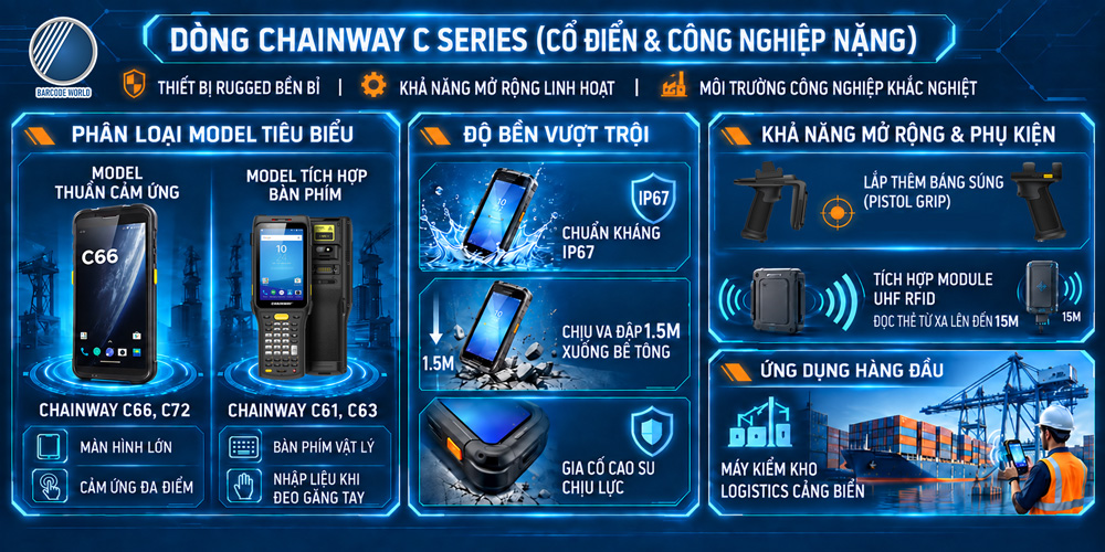 Dòng Máy kiểm kho PDA Chainway C Series Dòng Máy kiểm kho PDA Chainway C Series