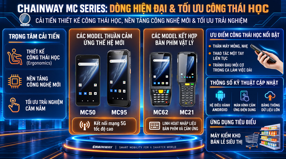 Dòng Máy kiểm kho PDA Chainway MC Series Dòng Máy kiểm kho PDA Chainway MC Series