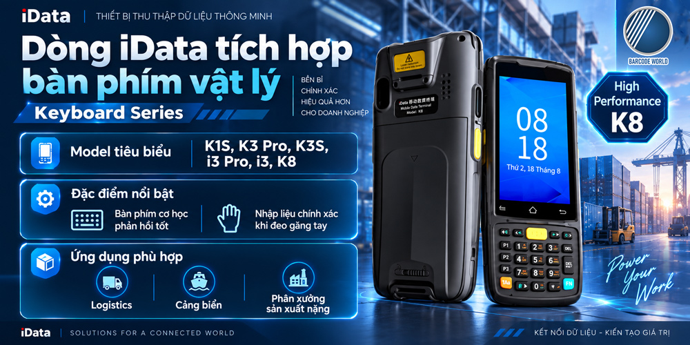 Máy kiểm kho PDA iData tích hợp bàn phím vật lý Máy kiểm kho PDA iData tích hợp bàn phím vật lý