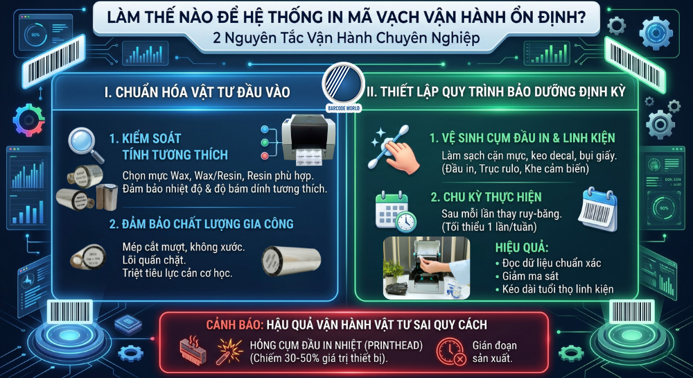Giải pháp quản trị giúp hệ thống in mã vạch vận hành ổn định Giải pháp quản trị giúp hệ thống in mã vạch vận hành ổn định