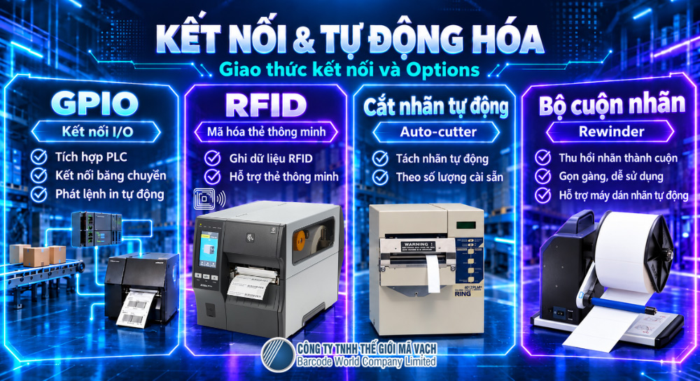 Các giao thức kết nối và tự động hóa tích hợp trên máy in mã vạch công nghiệp Các giao thức kết nối và tự động hóa tích hợp trên máy in mã vạch công nghiệp