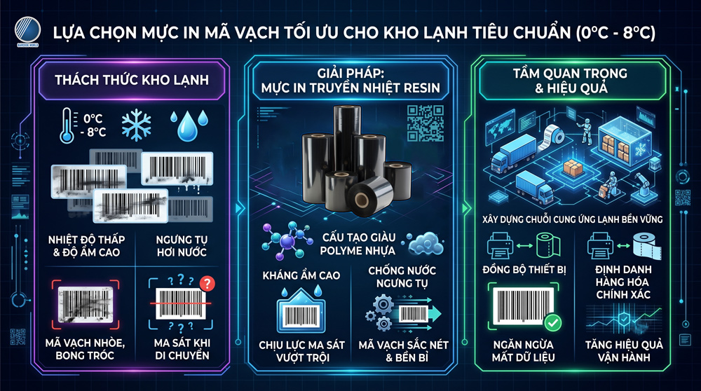 Lựa chọn mực in mã vạch resin cho kho lạnh tiêu chuẩn Lựa chọn mực in mã vạch resin cho kho lạnh tiêu chuẩn