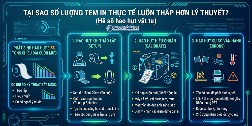 Số lượng tem in thực tế luôn thấp hơn định mức lý thuyết Số lượng tem in thực tế luôn thấp hơn định mức lý thuyết