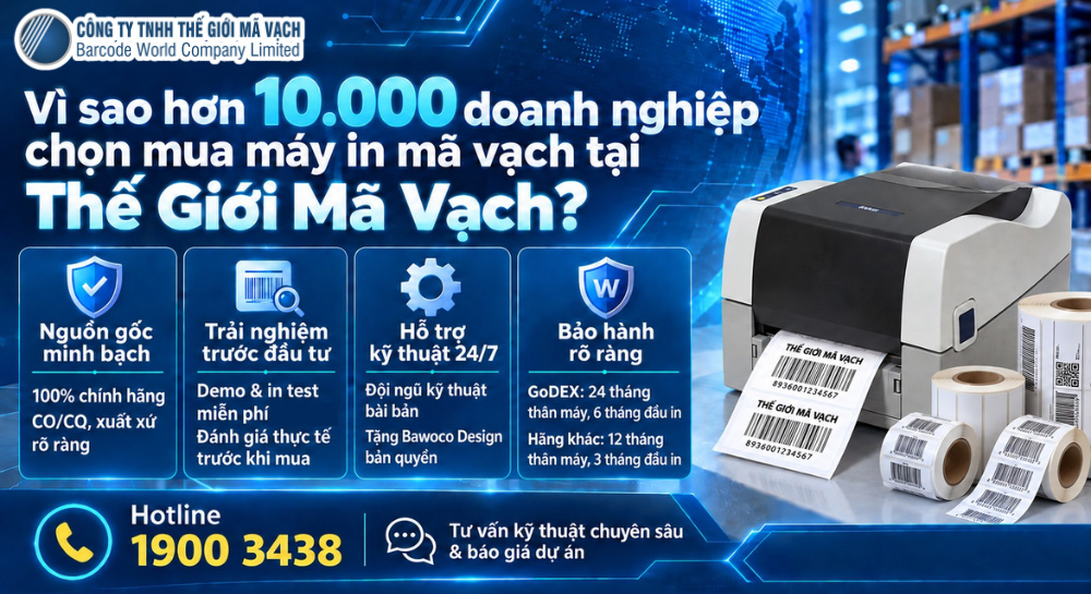 Lý do mua máy in mã vạch chính hãng tại Thế Giới Mã Vạch