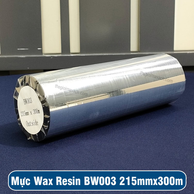 Mực in mã vạch wax resin BW003 215mmx300m chất lượng