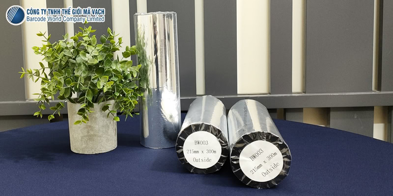 Wax Resin BW003 215mmx300m Kháng dung môi, bám dính công nghiệp Wax Resin BW003 215mmx300m Kháng dung môi, bám dính công nghiệp