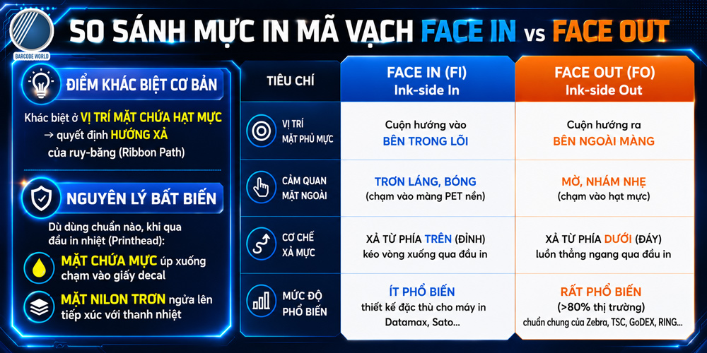 So sánh mực in mã vạch Face In và Face Out So sánh mực in mã vạch Face In và Face Out