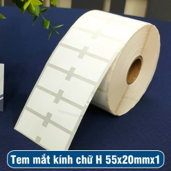 Tem mắt kính chữ H 55x20mm