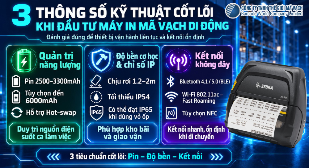 3 Thông số kỹ thuật cốt lõi của máy in mã vạch cầm tay di động 3 Thông số kỹ thuật cốt lõi của máy in mã vạch cầm tay di động