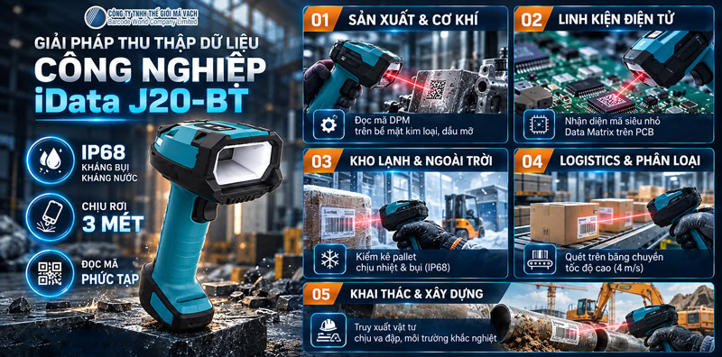 Ứng dụng thực tế của máy quét mã vạch iData J20-BT Ứng dụng thực tế của máy quét mã vạch iData J20-BT