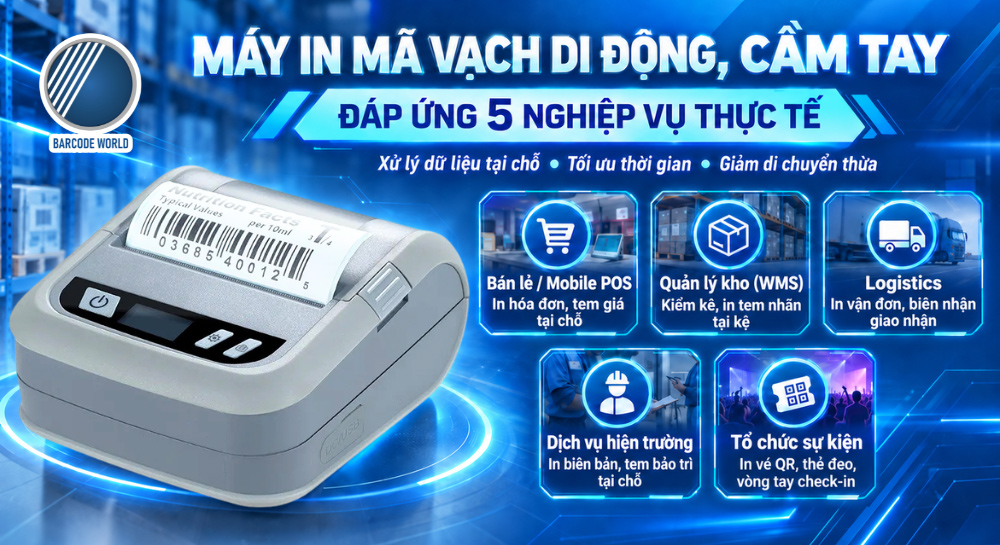 5 Ứng dụng nghiệp vụ thực tế của máy in mã vạch di động 5 Ứng dụng nghiệp vụ thực tế của máy in mã vạch di động