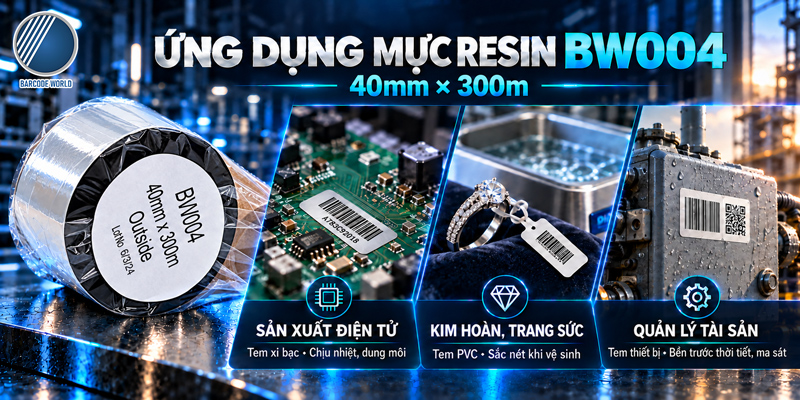 Ứng dụng thực tế của mực in resin BW004 40mmx300m Ứng dụng thực tế của mực in resin BW004 40mmx300m
